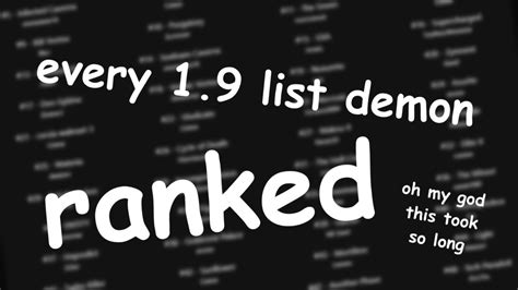 1.9 GDPS Demonlist.